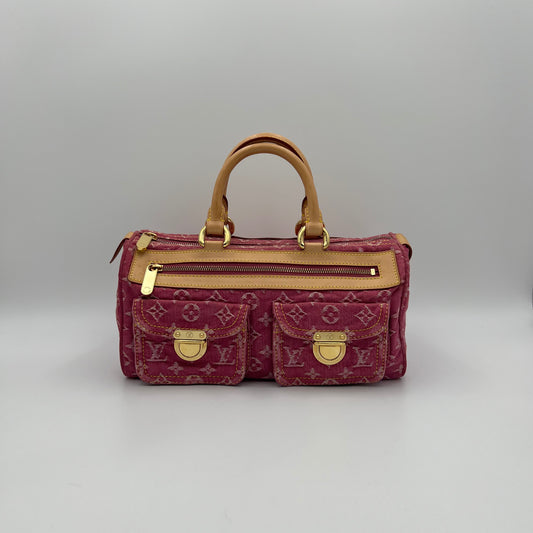 LV Pink Monogram Denim Neo Speedy