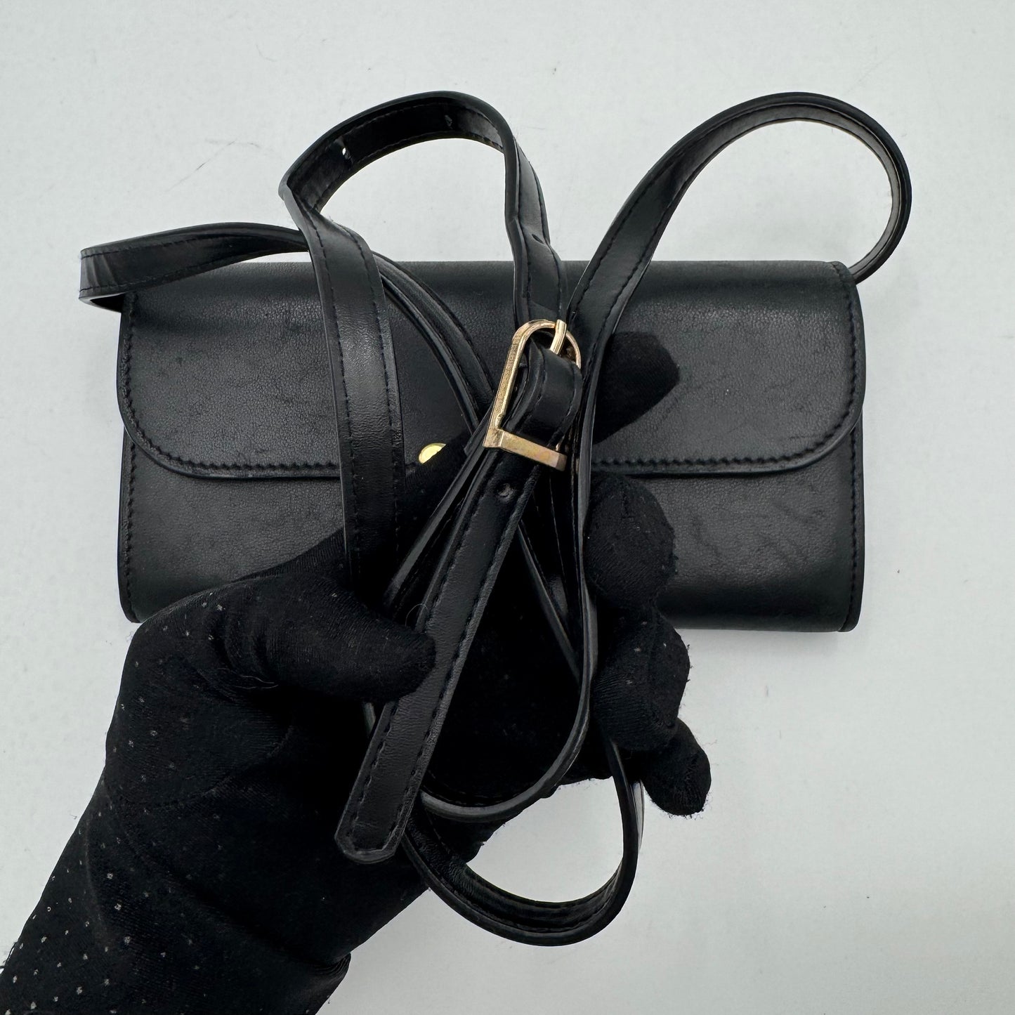 Celine Paris Black Calfskin Large Triomphe Long Wallet