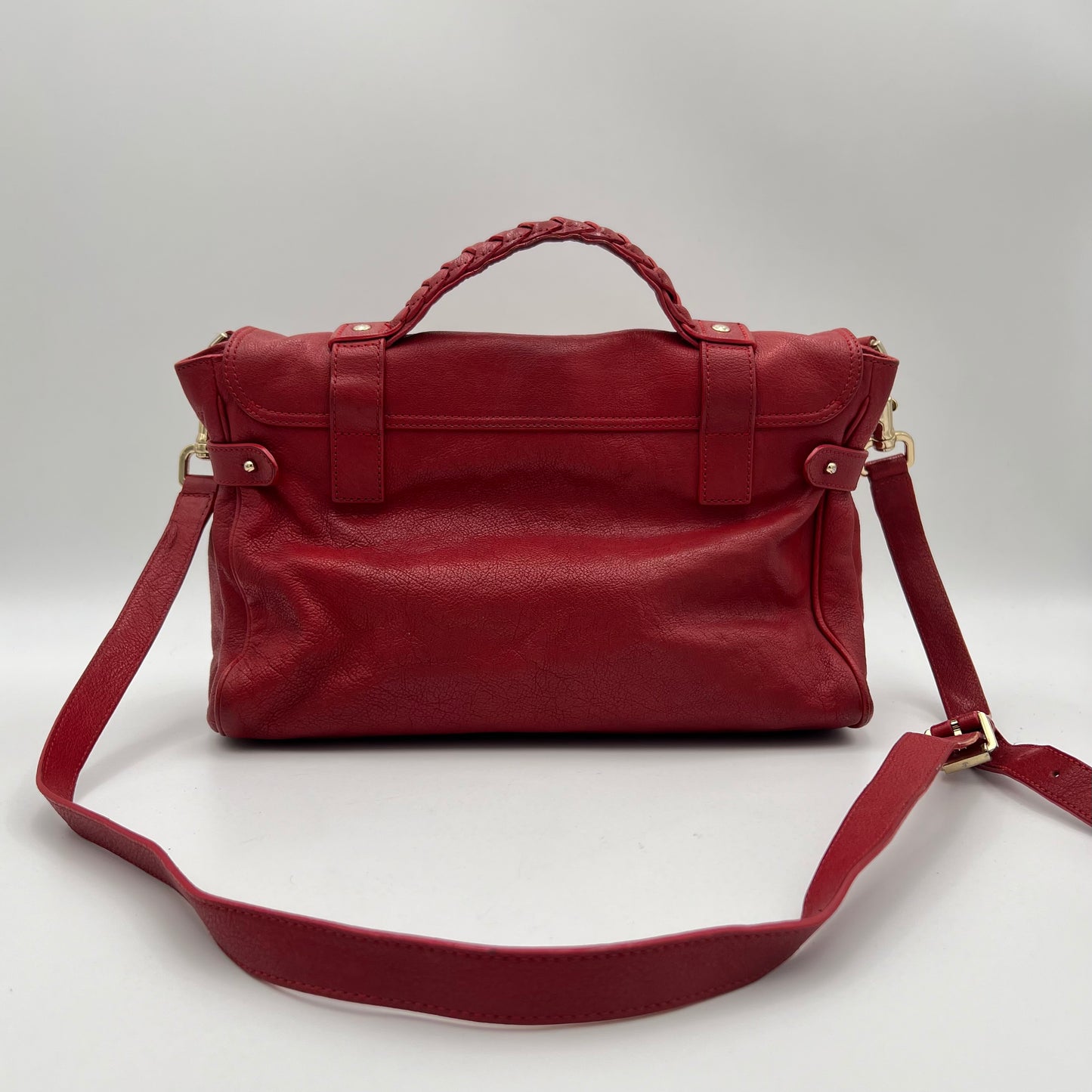 Mulberry Red Leather Alexa Satchel