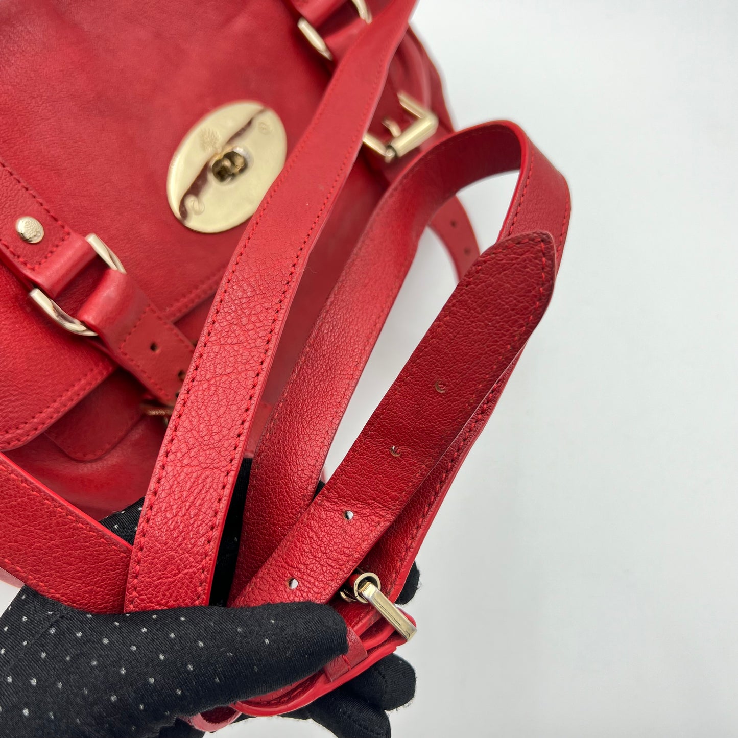 Mulberry Red Leather Alexa Satchel