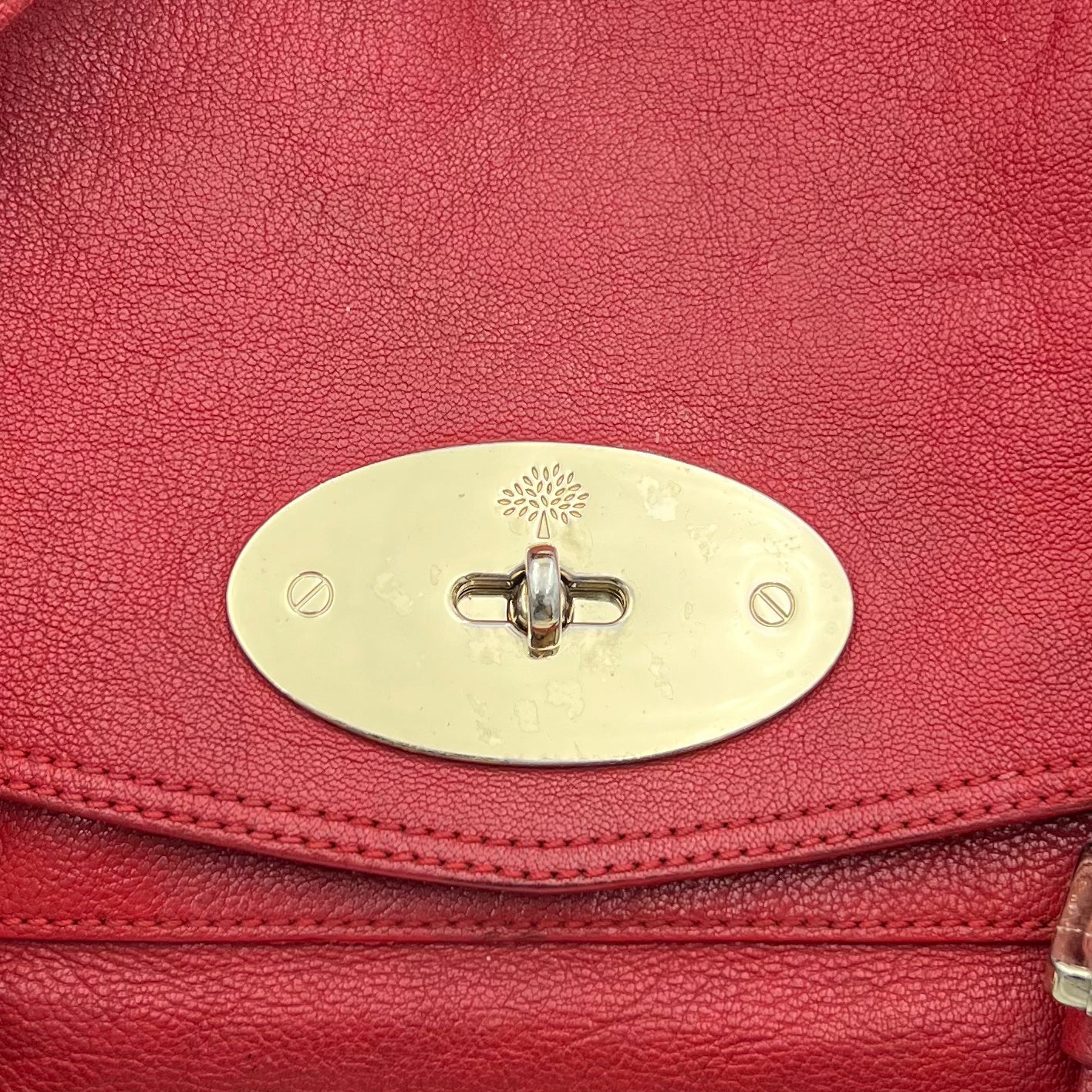 Mulberry Red Leather Alexa Satchel