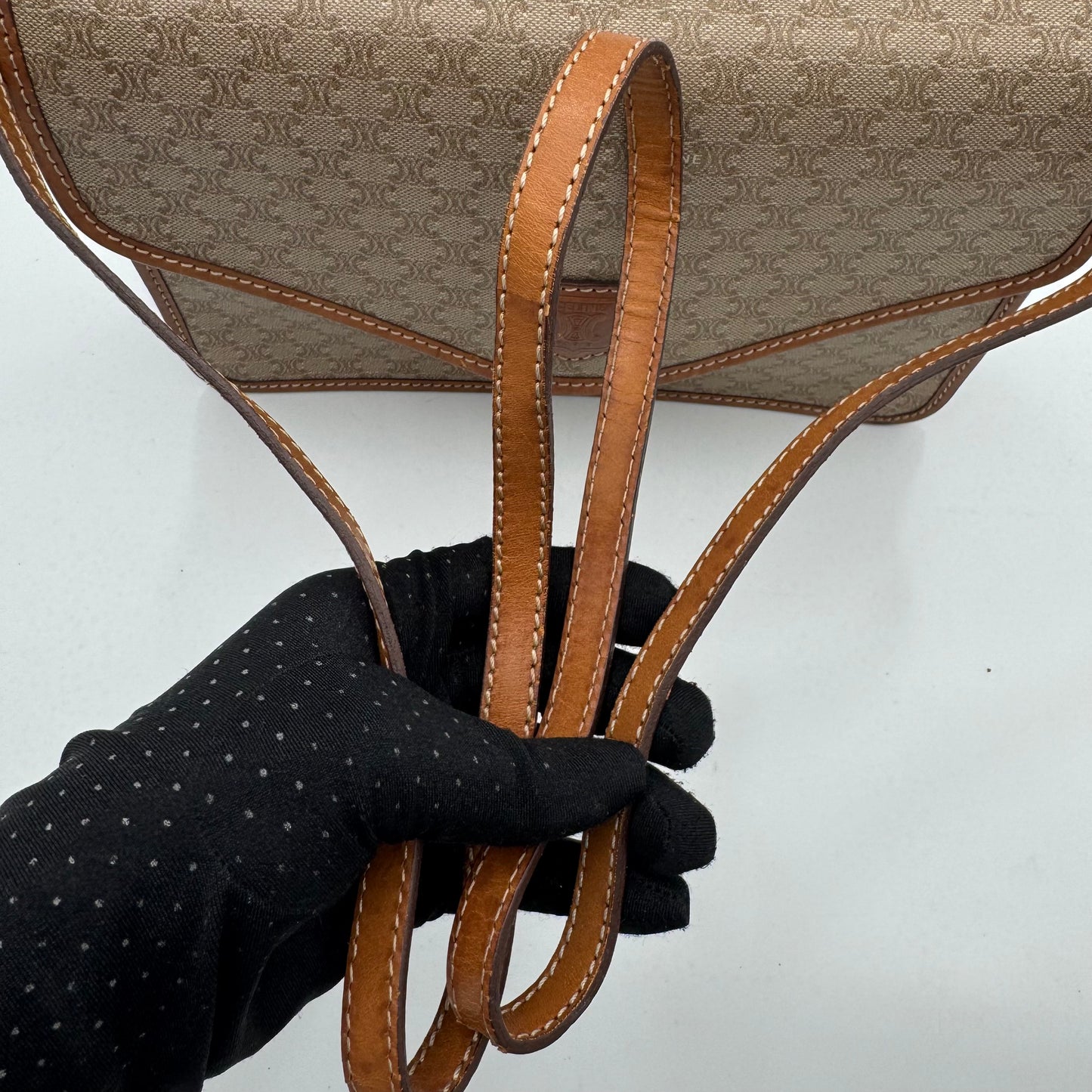 Celine Paris Macadam PVC Envelope Flap Crossbody