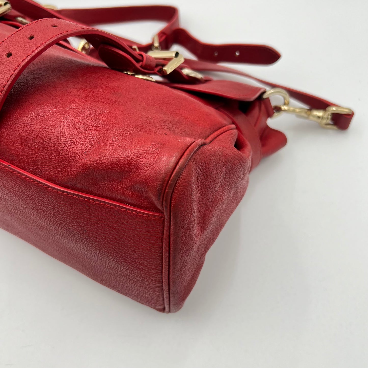 Mulberry Red Leather Alexa Satchel