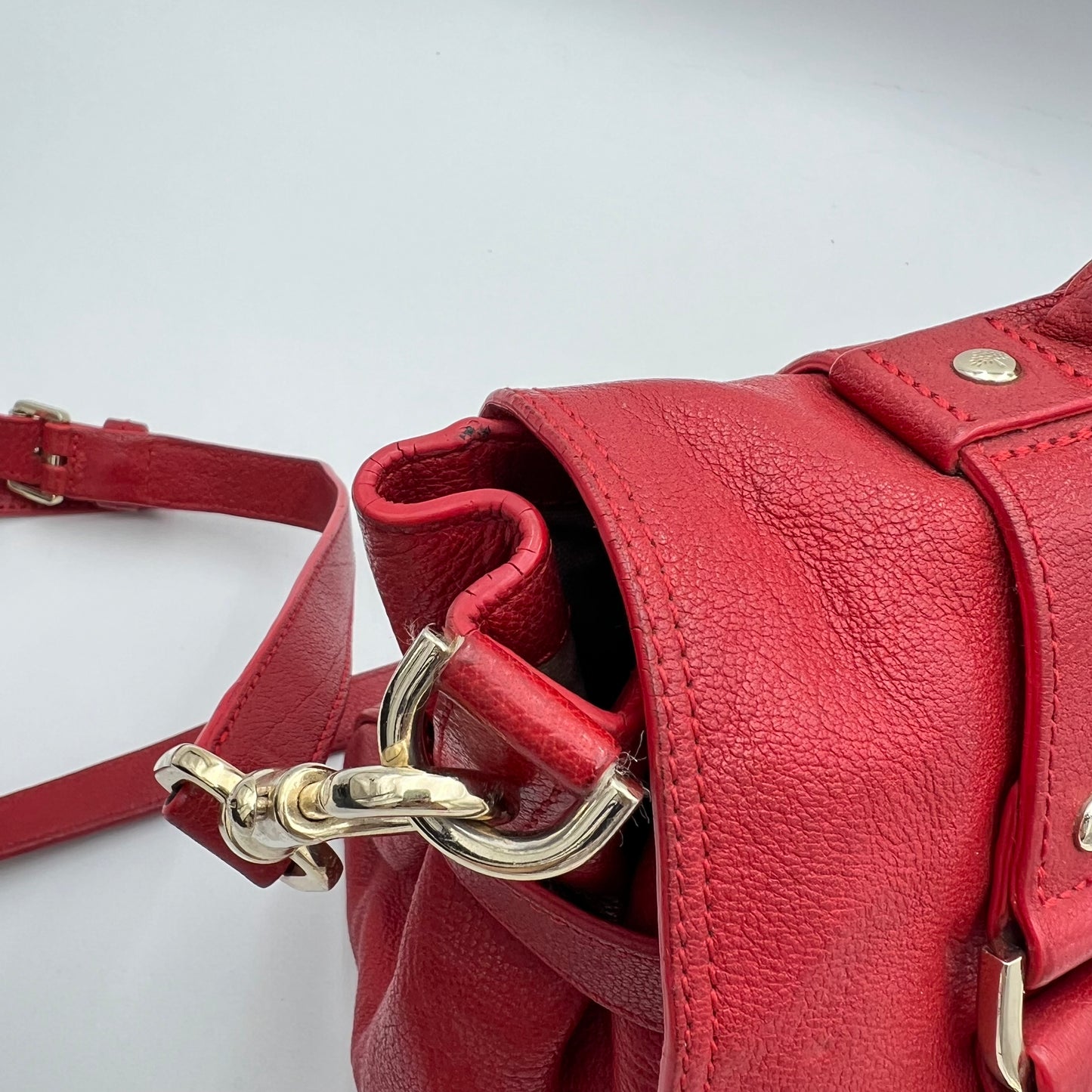 Mulberry Red Leather Alexa Satchel