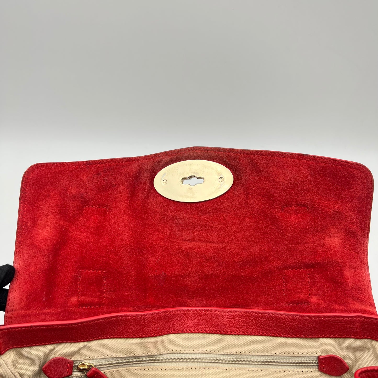 Mulberry Red Leather Alexa Satchel
