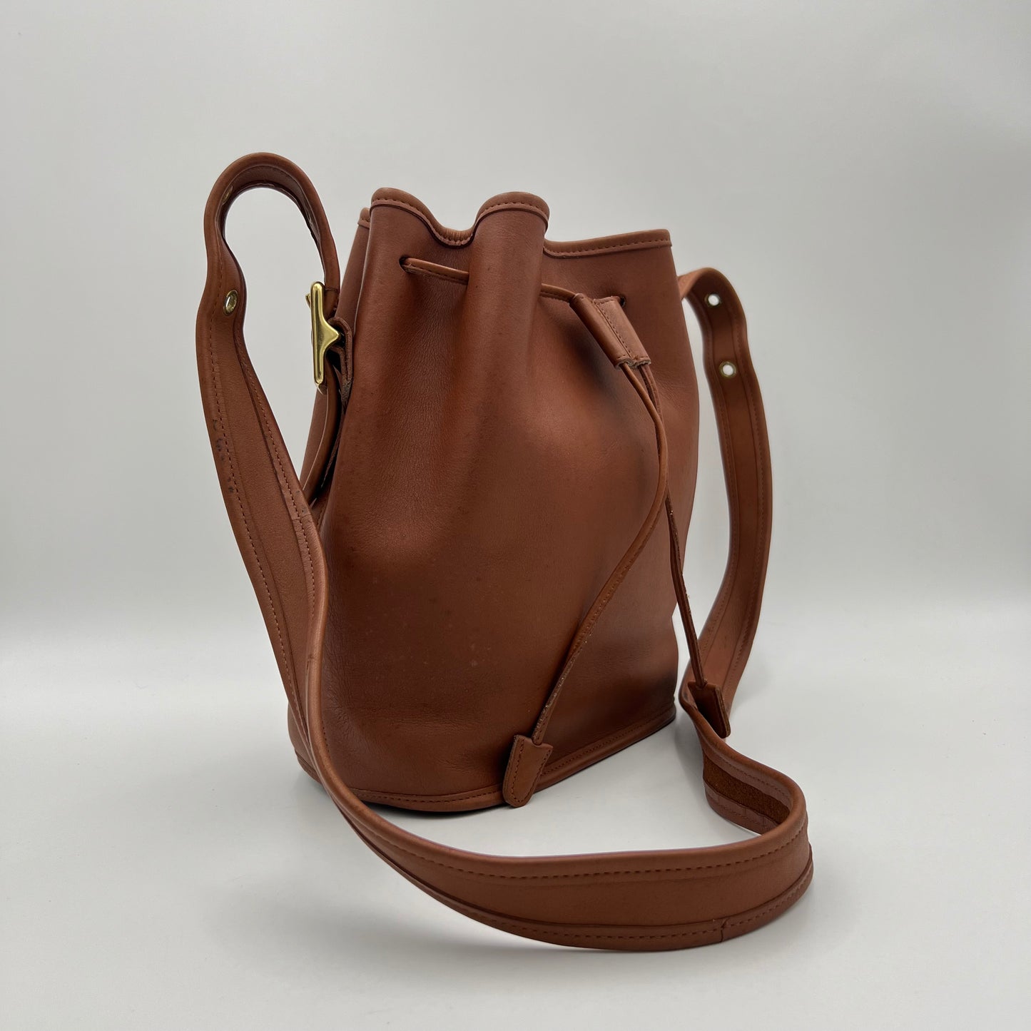 Coach Bristish Tan Lula's Legacy Drawstring Bucket Bag