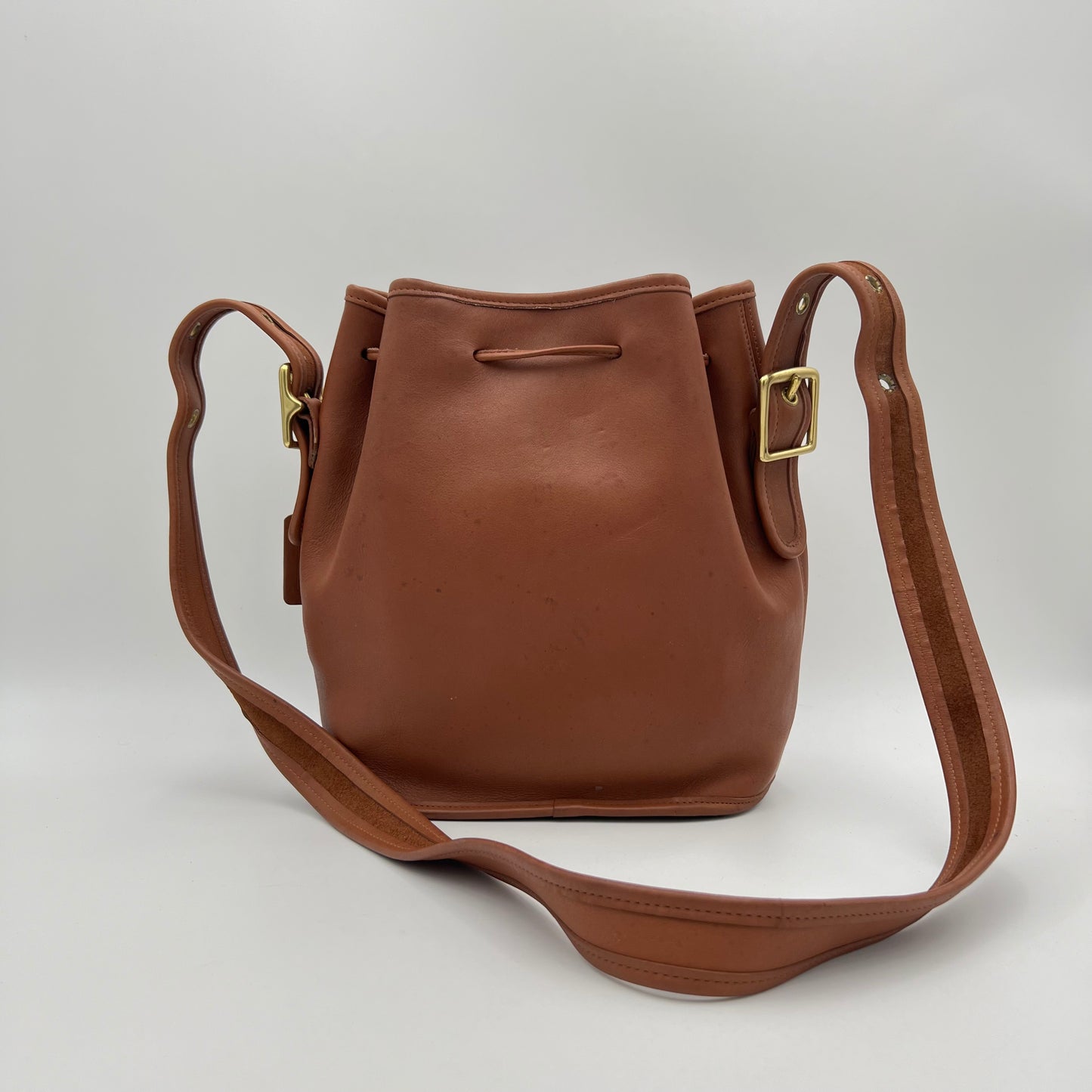 Coach Bristish Tan Lula's Legacy Drawstring Bucket Bag