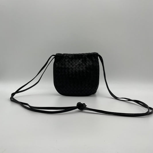 Bottega Veneta Black Intrecciato Mini Crossbody