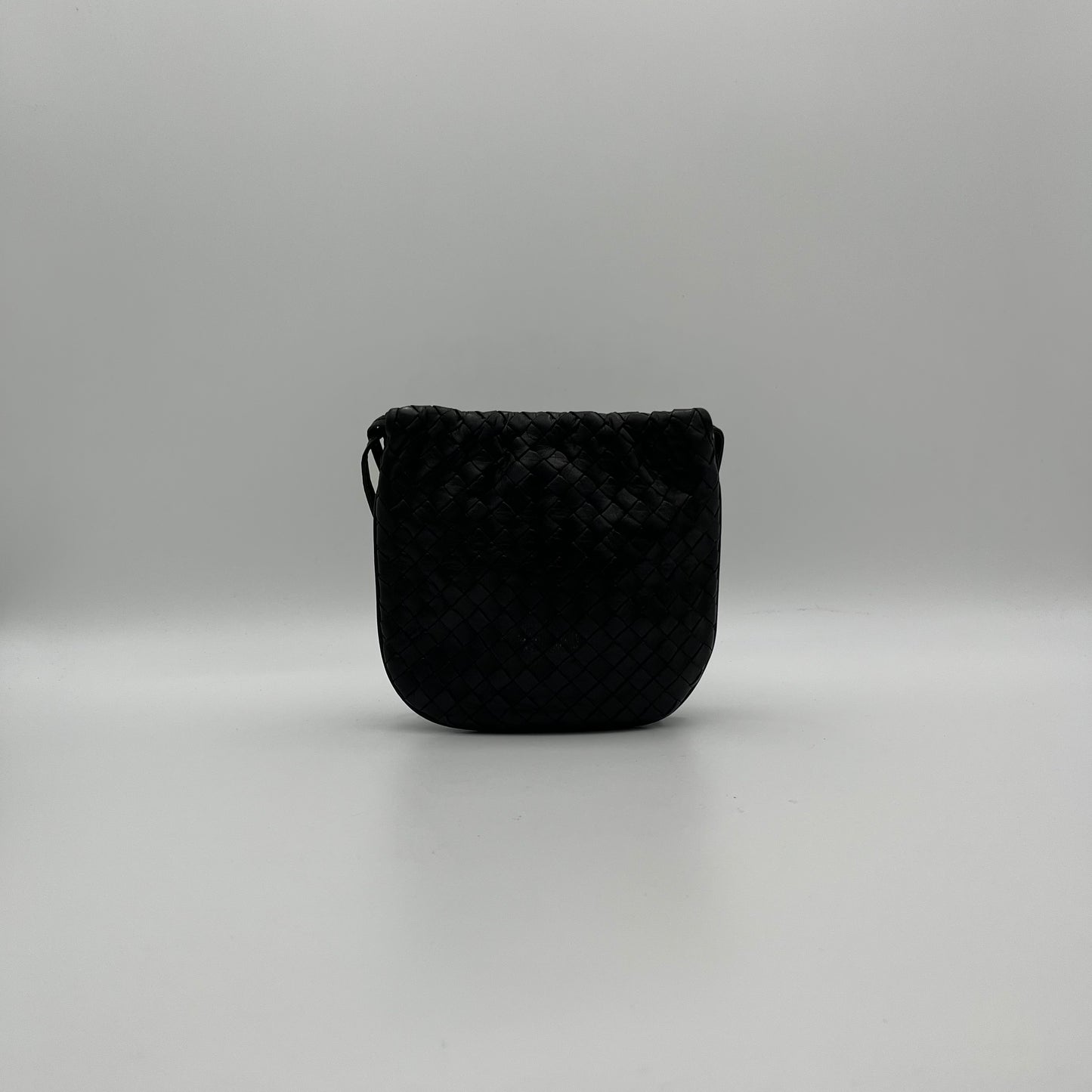 Bottega Veneta Black Intrecciato Mini Crossbody