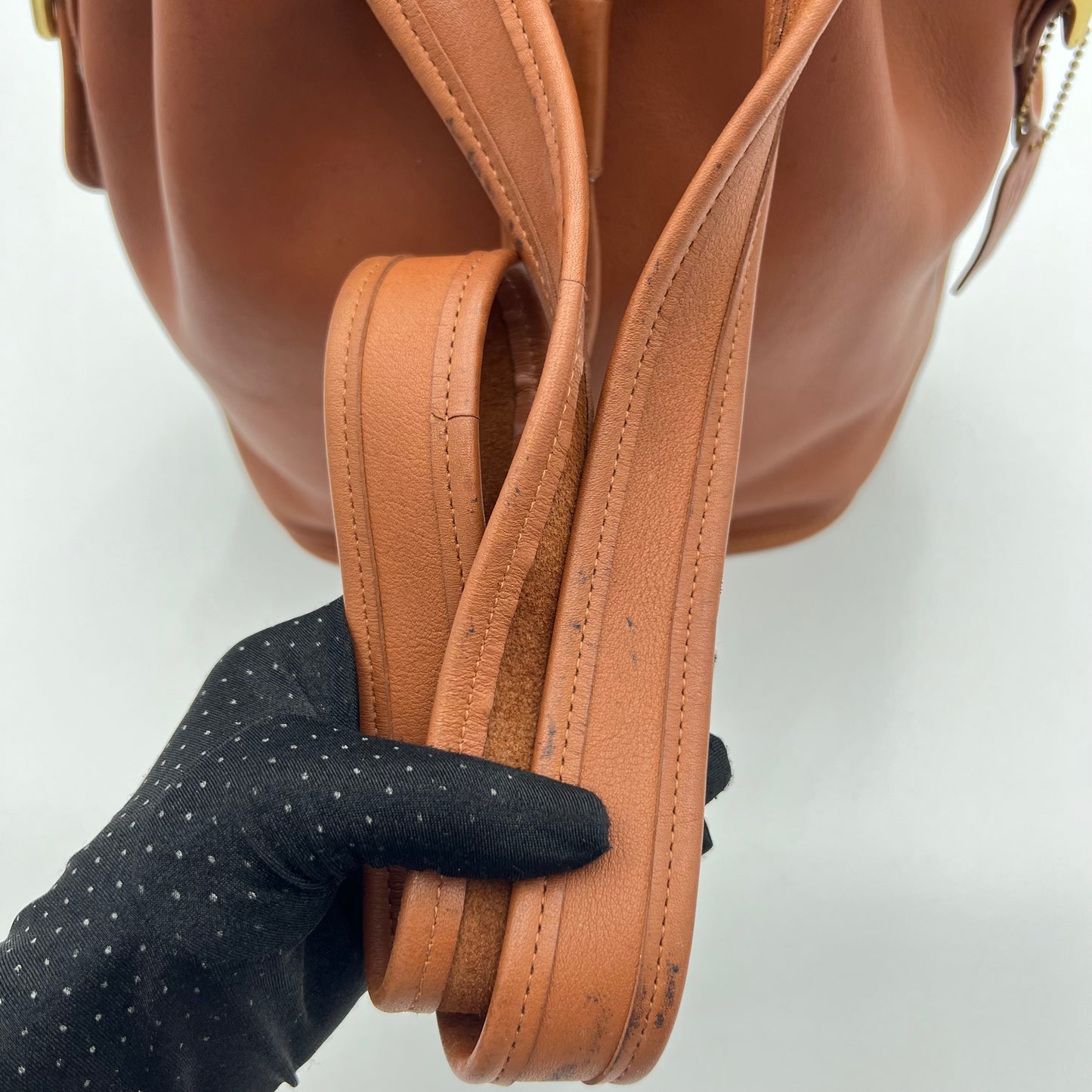Coach Bristish Tan Lula's Legacy Drawstring Bucket Bag
