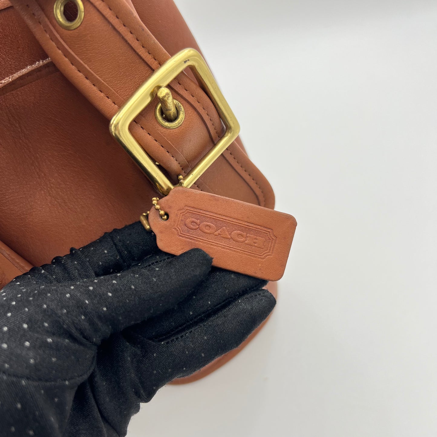 Coach Bristish Tan Lula's Legacy Drawstring Bucket Bag