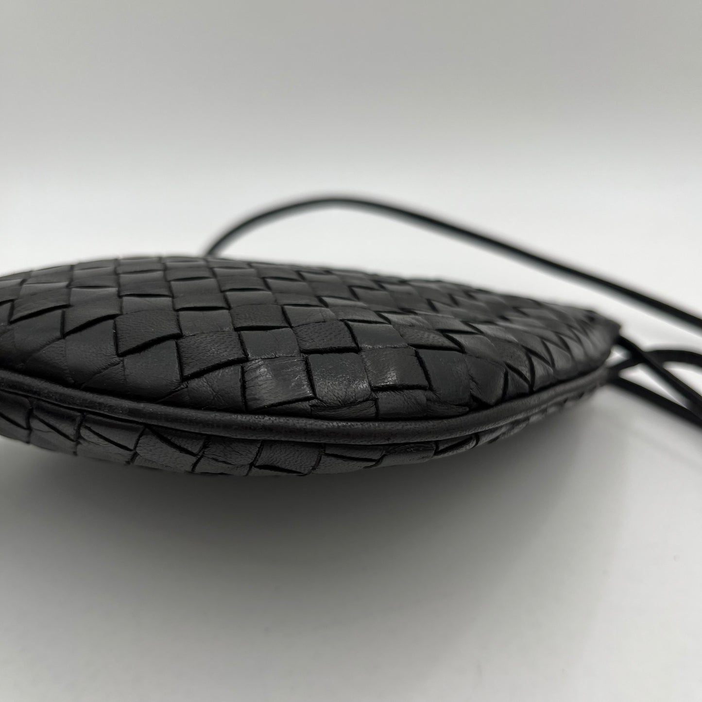 Bottega Veneta Black Intrecciato Mini Crossbody