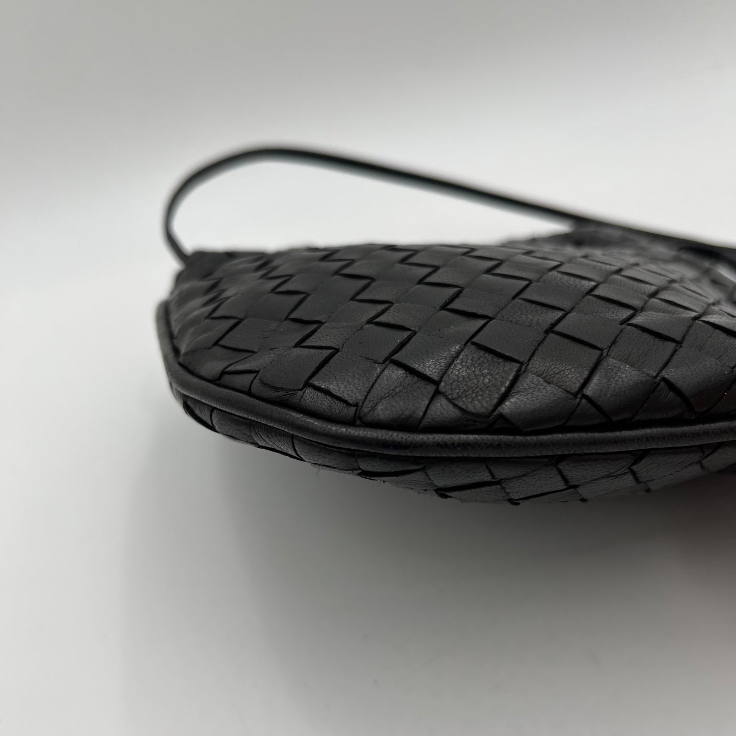Bottega Veneta Black Intrecciato Mini Crossbody