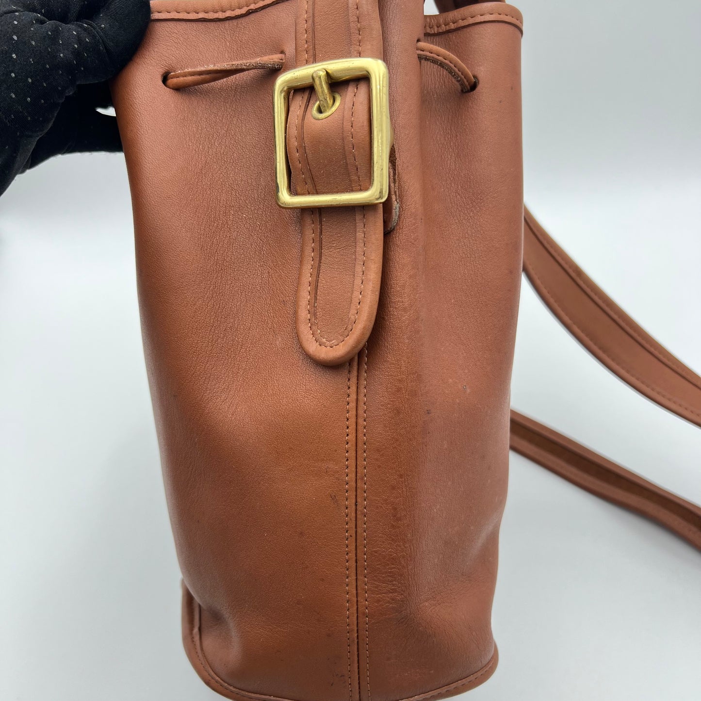 Coach Bristish Tan Lula's Legacy Drawstring Bucket Bag