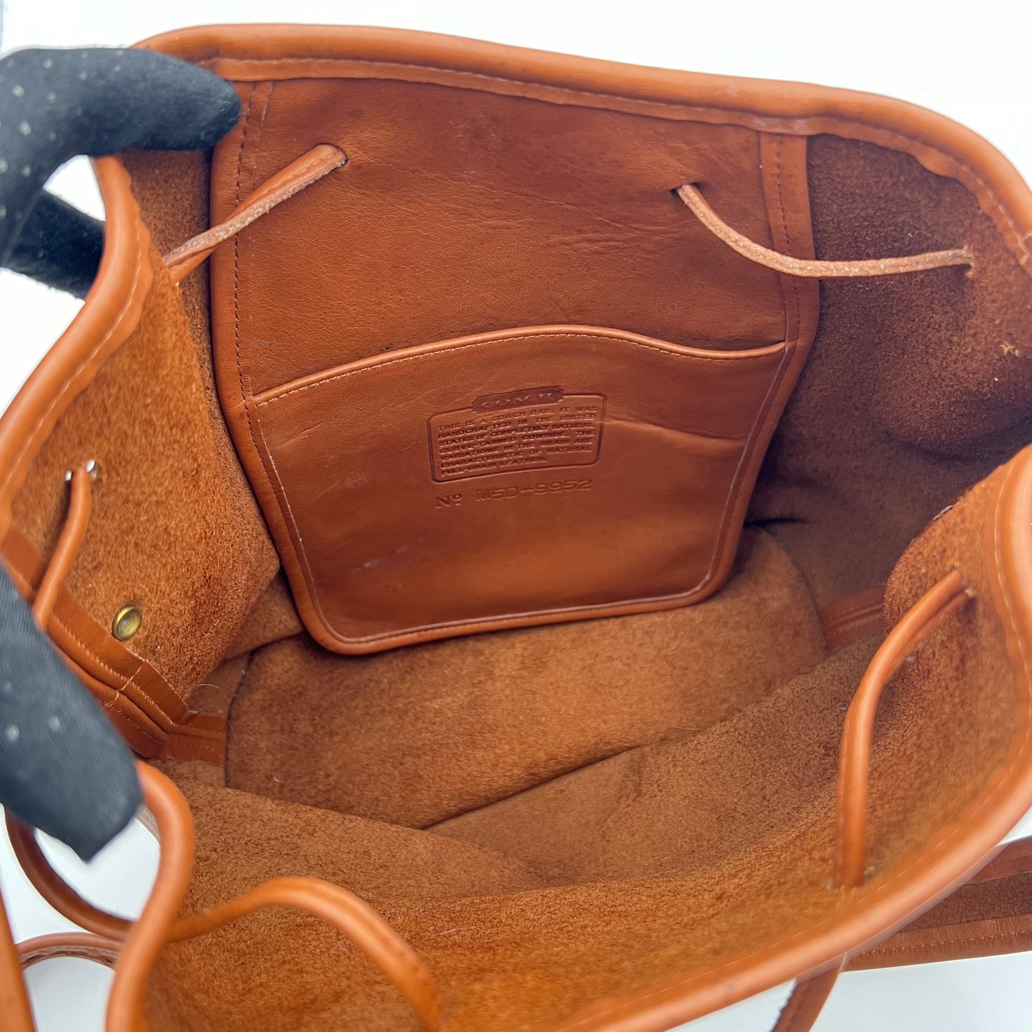 Coach Bristish Tan Lula's Legacy Drawstring Bucket Bag