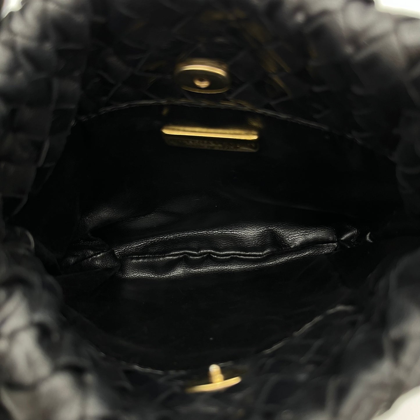 Bottega Veneta Black Intrecciato Mini Crossbody
