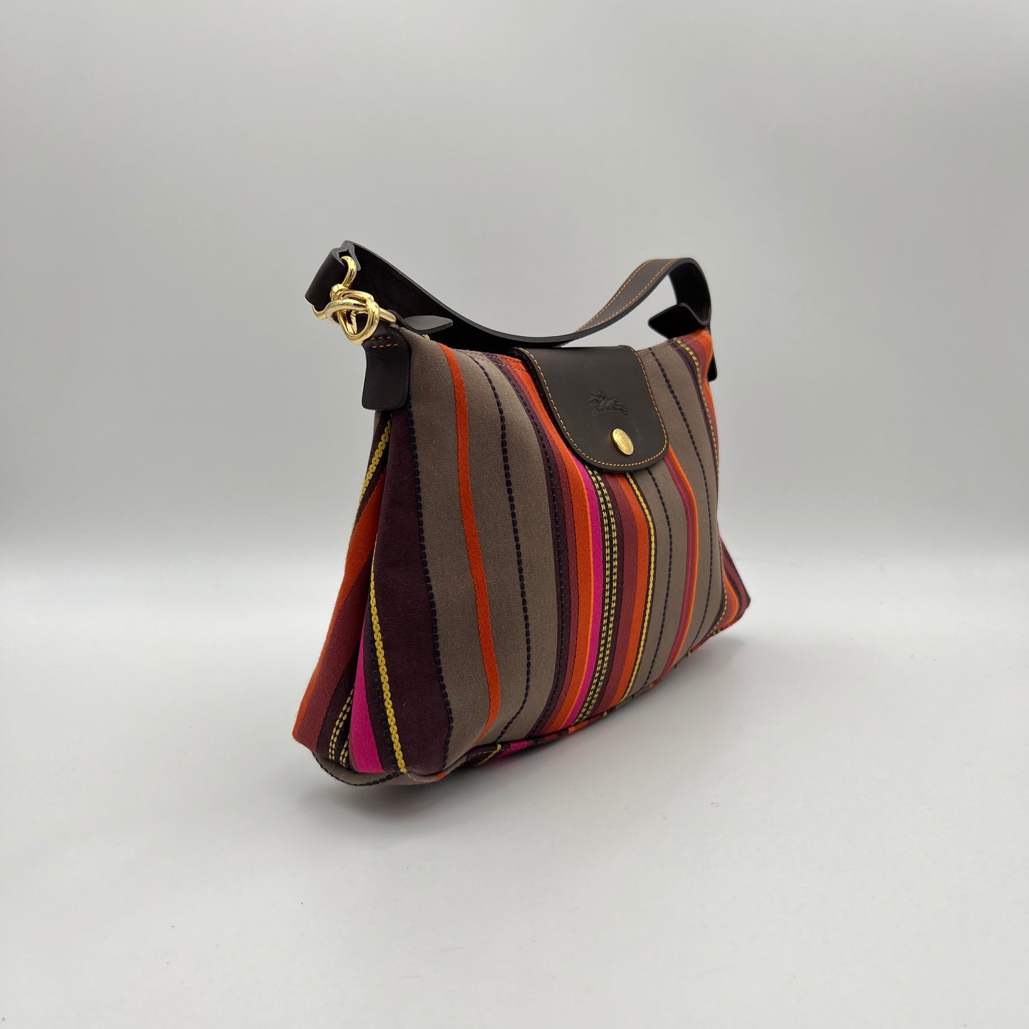 Longchamp Multicolor Striped Le Pliage Shoulder Bag