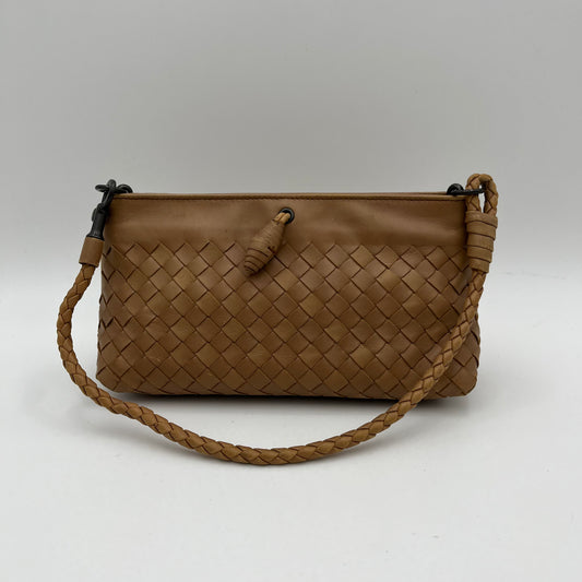 Bottega Veneta Camel Brown Intrecciato Pochette