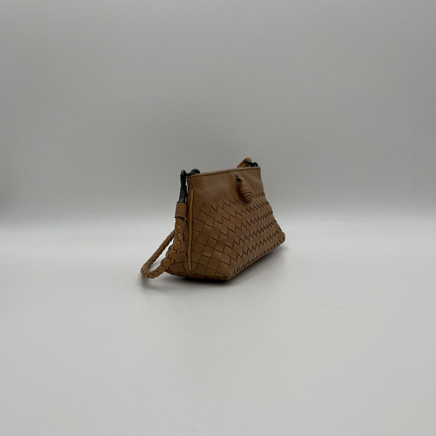 Bottega Veneta Camel Brown Intrecciato Pochette