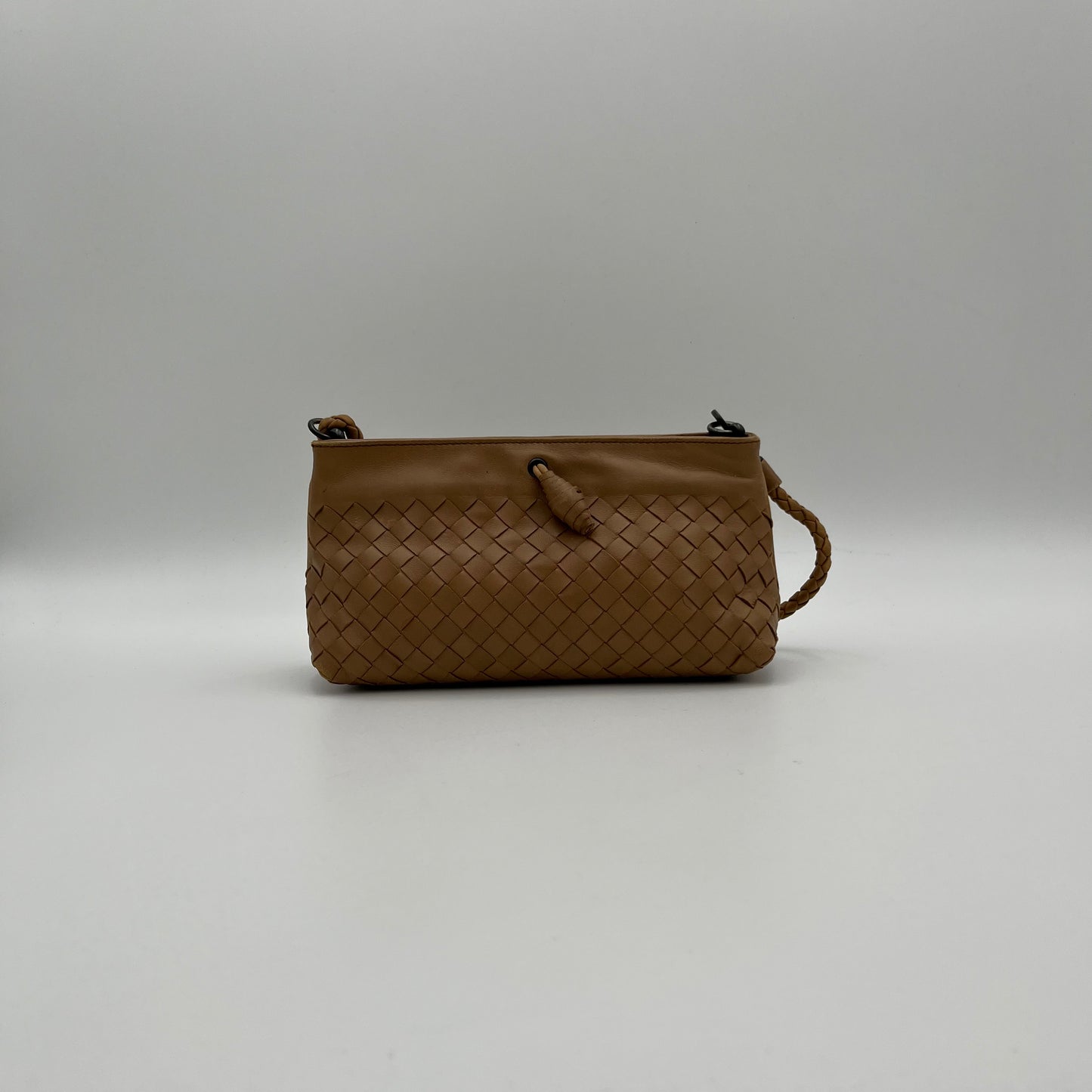 Bottega Veneta Camel Brown Intrecciato Pochette