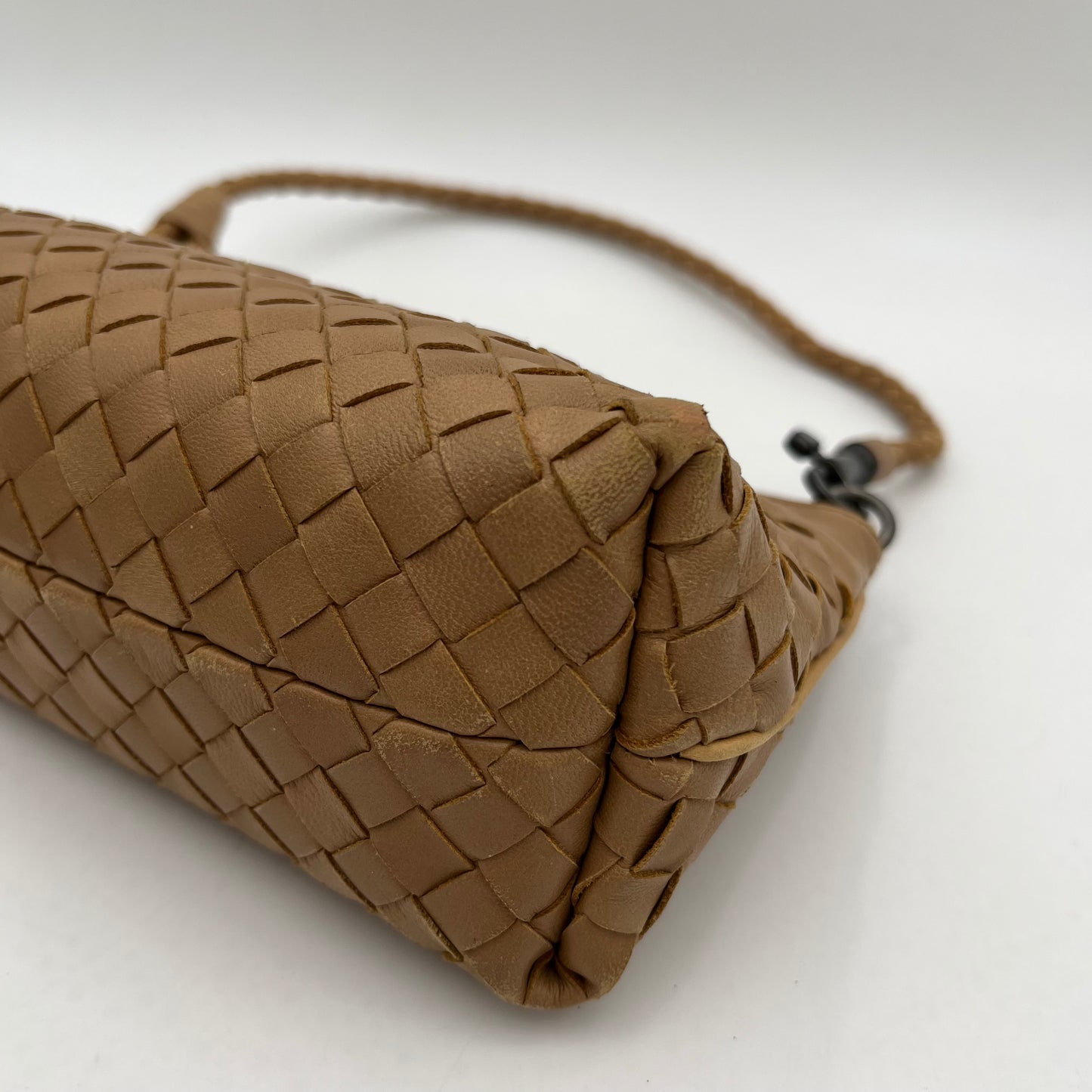 Bottega Veneta Camel Brown Intrecciato Pochette