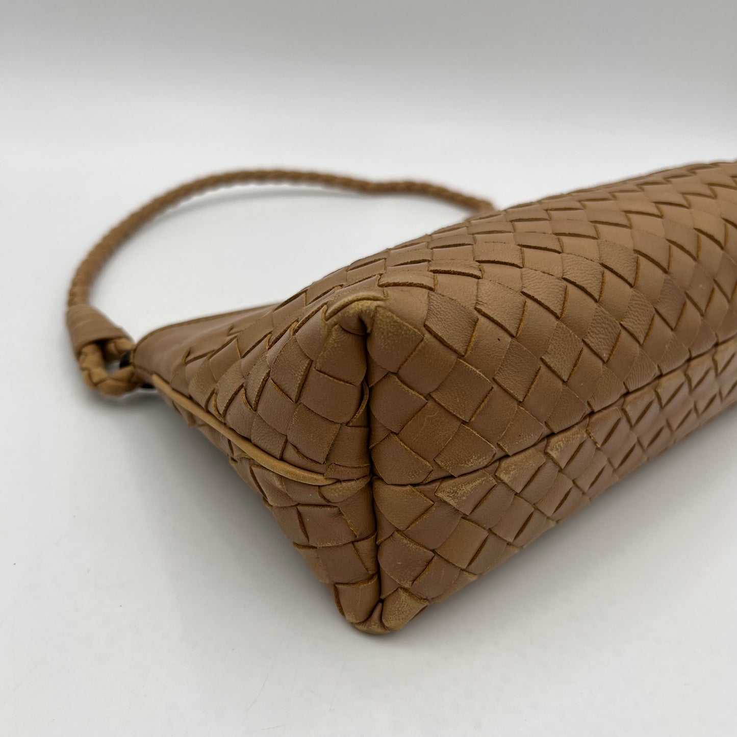 Bottega Veneta Camel Brown Intrecciato Pochette