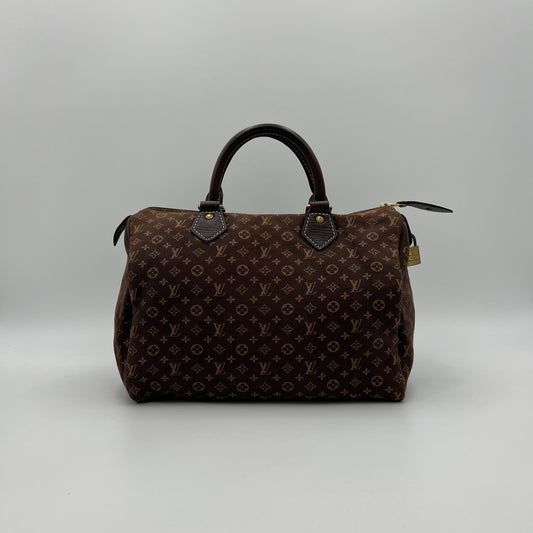 LV Brown Mini Lin Speedy 30
