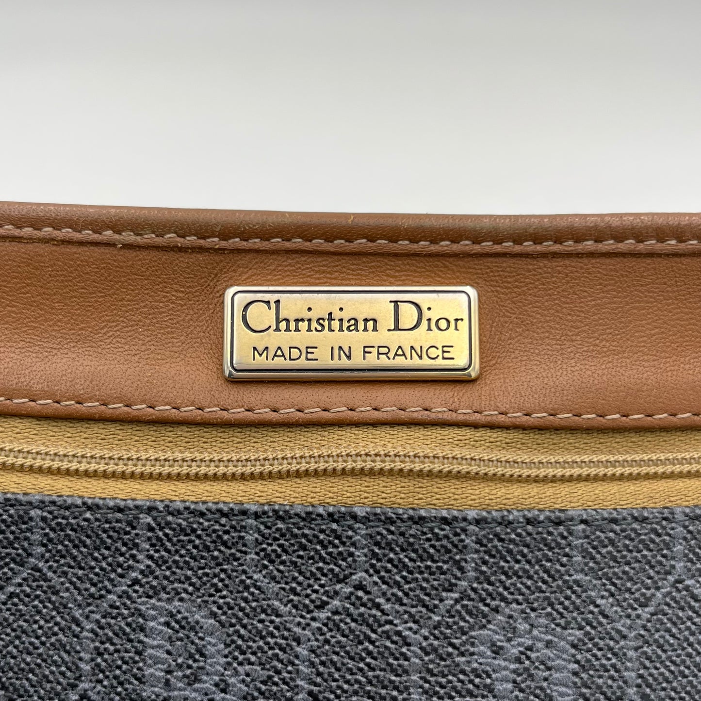 Christian Dior Dark Honeycomb Bucket Crossbody with Pouch