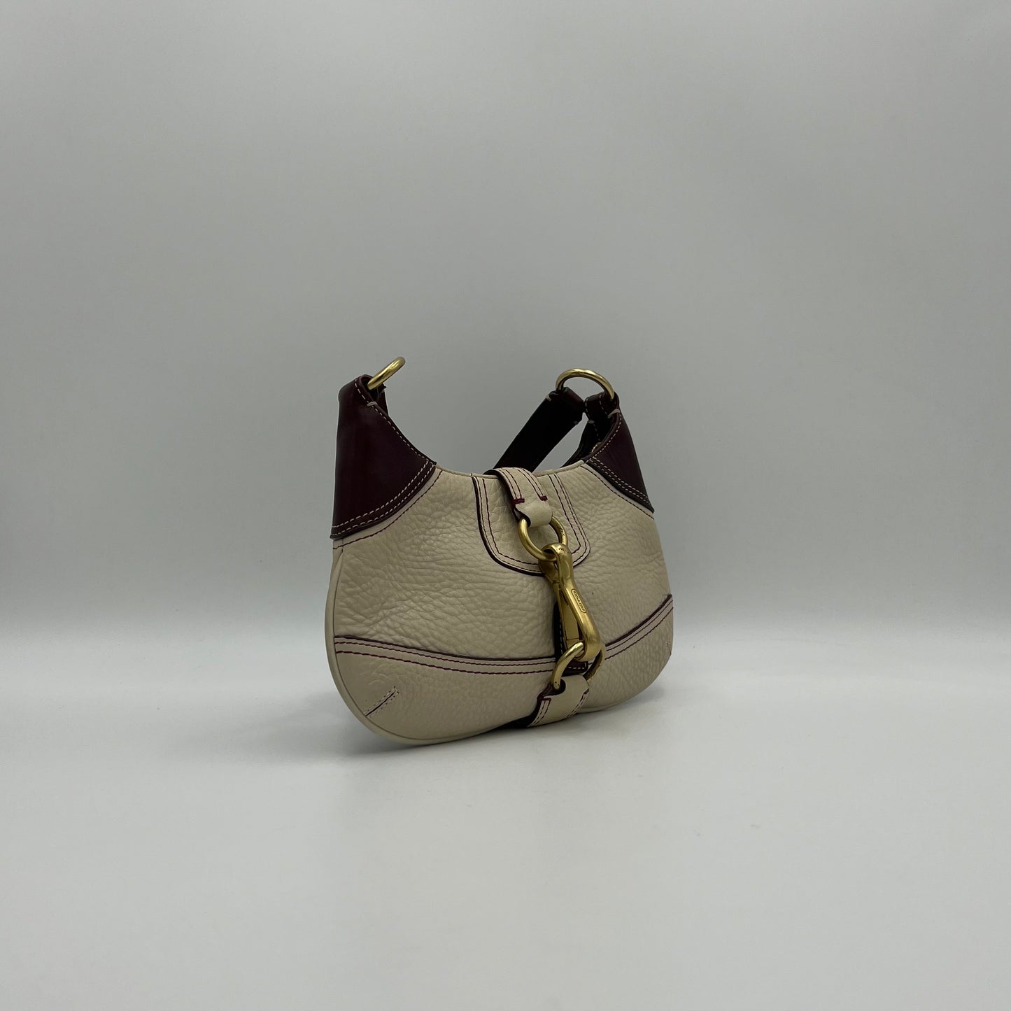 Coach Bone and Brown Soho Buckle Hobo Bag
