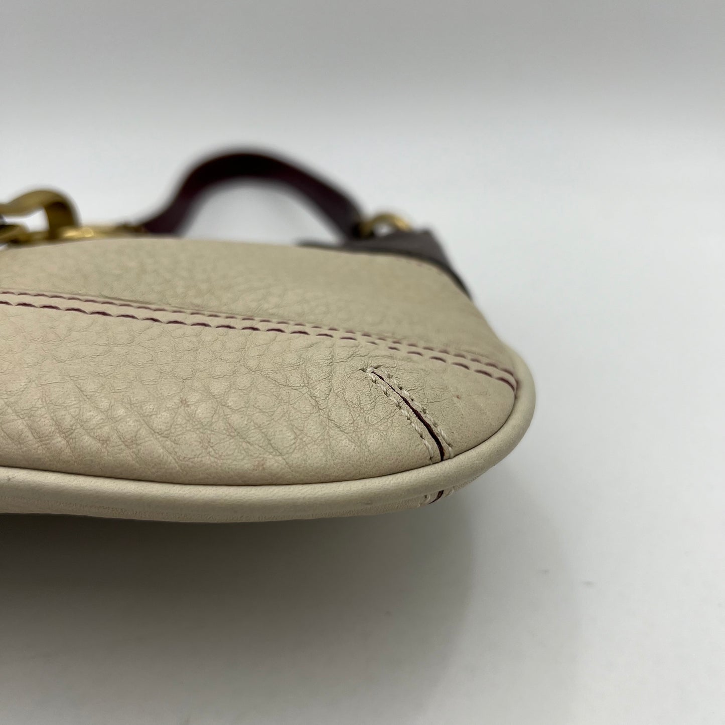 Coach Bone and Brown Soho Buckle Hobo Bag