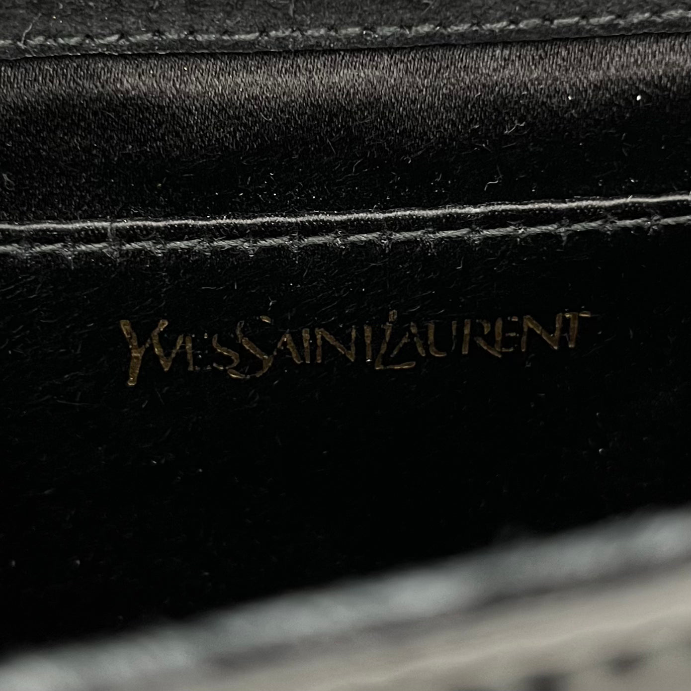 YSL Black Patent Leather Large Belle Du Jour Flap Clutch