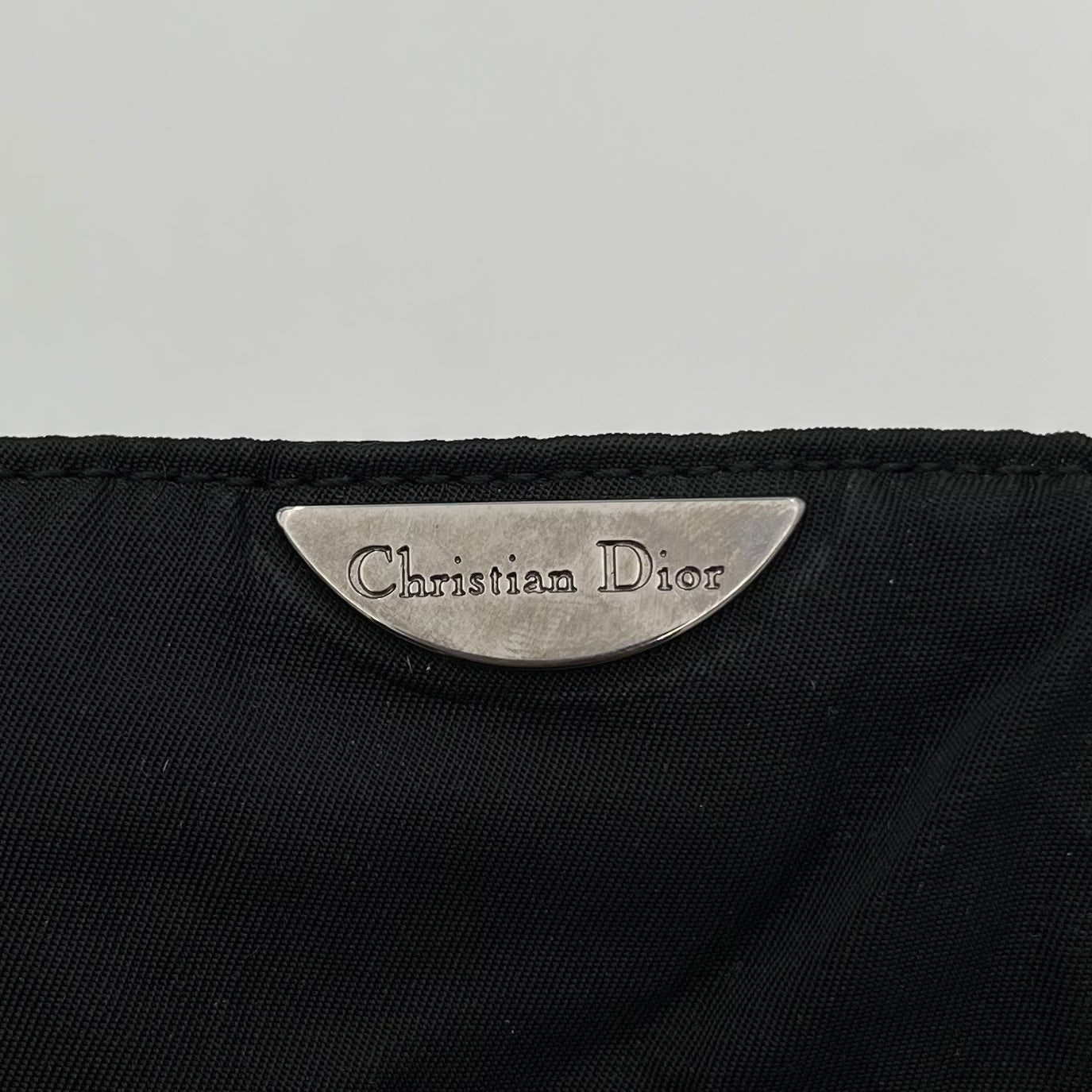 Christian Dior Black Nylon Malice Pearl Handbag