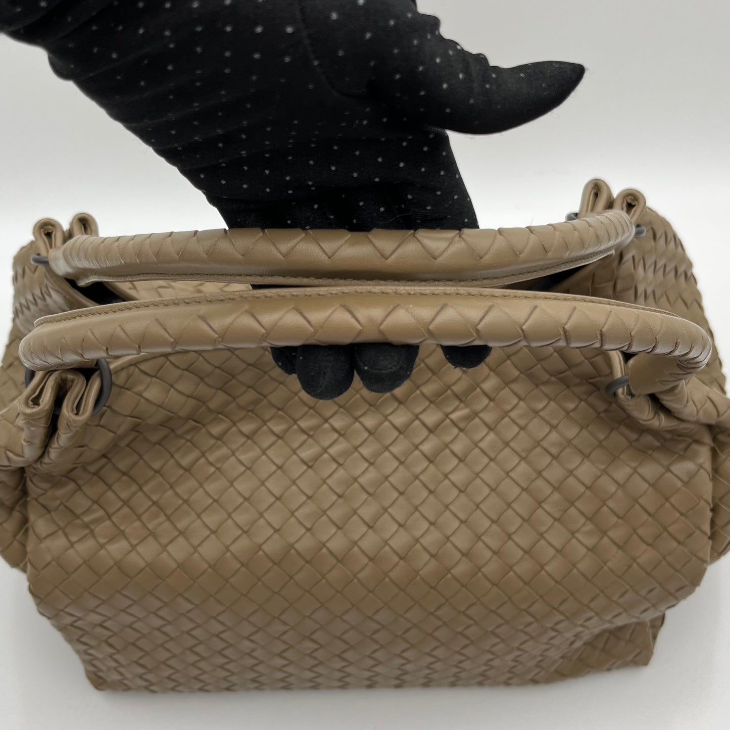 Bottega Veneta Light Brown Intrecciato Parachute Bag
