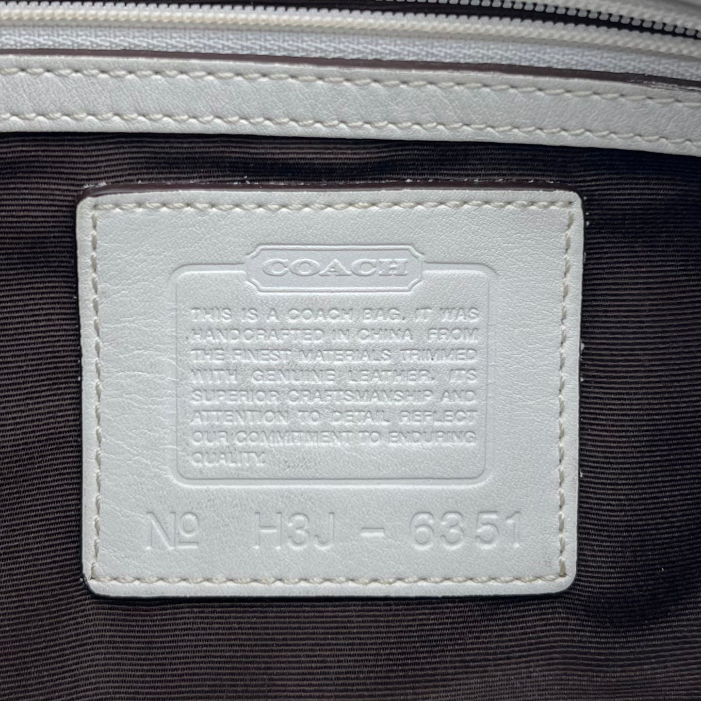 Coach White Signature Canvas and Leather Hobo Pochette