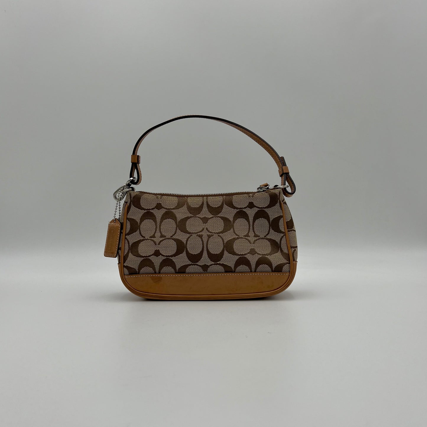 Coach Brown Signature Canvas Demi Pochette
