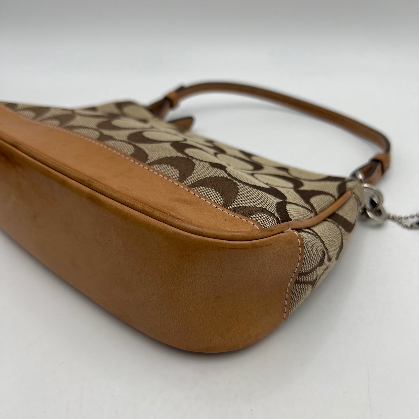 Coach Brown Signature Canvas Demi Pochette
