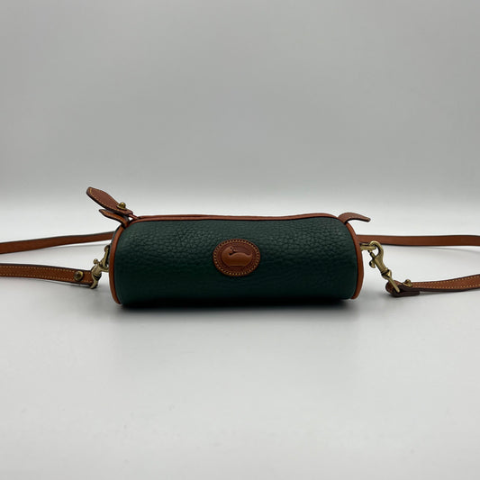 Dooney and Bourke Pebbled Green Leather Mini Barrel Crossbody
