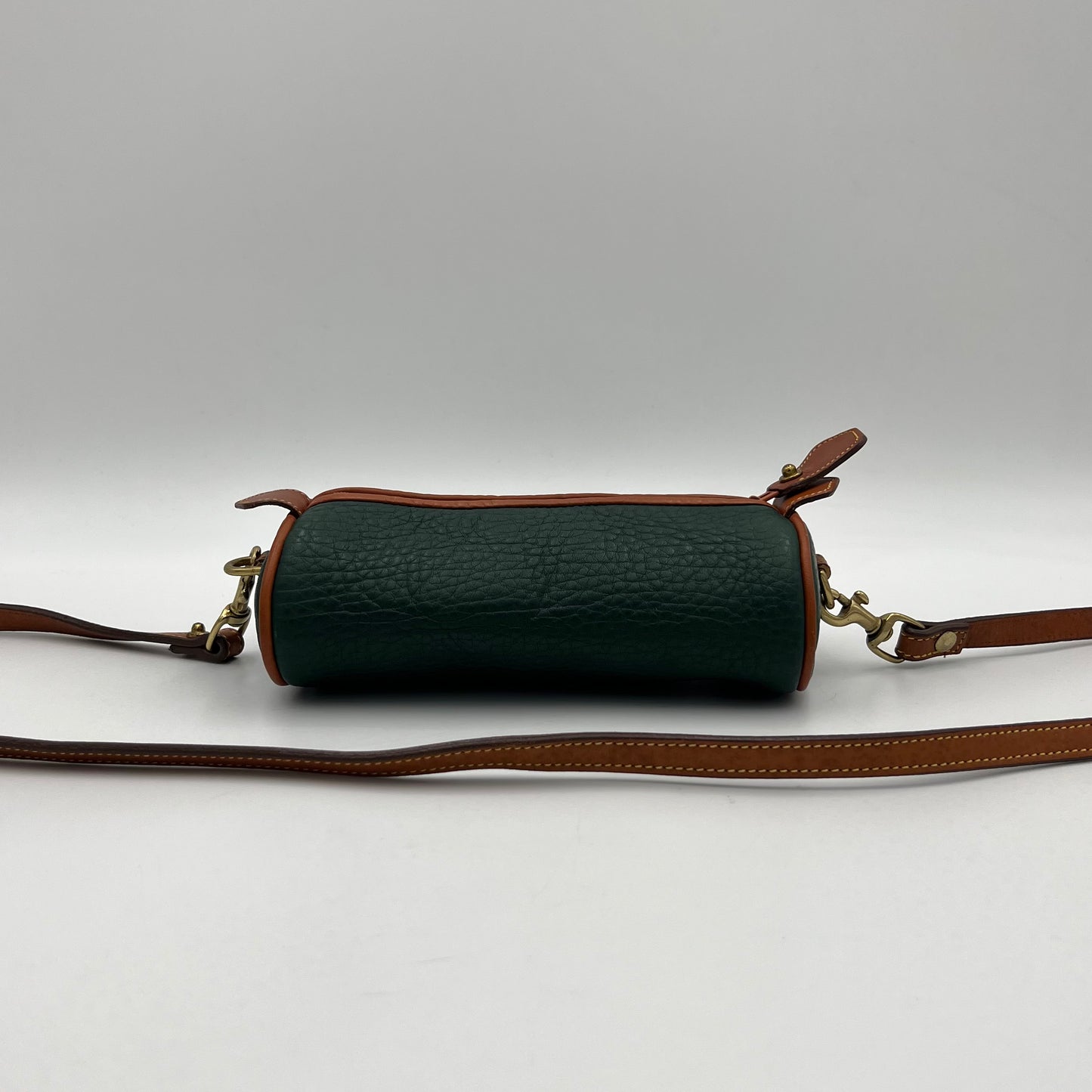 Dooney and Bourke Pebbled Green Leather Mini Barrel Crossbody