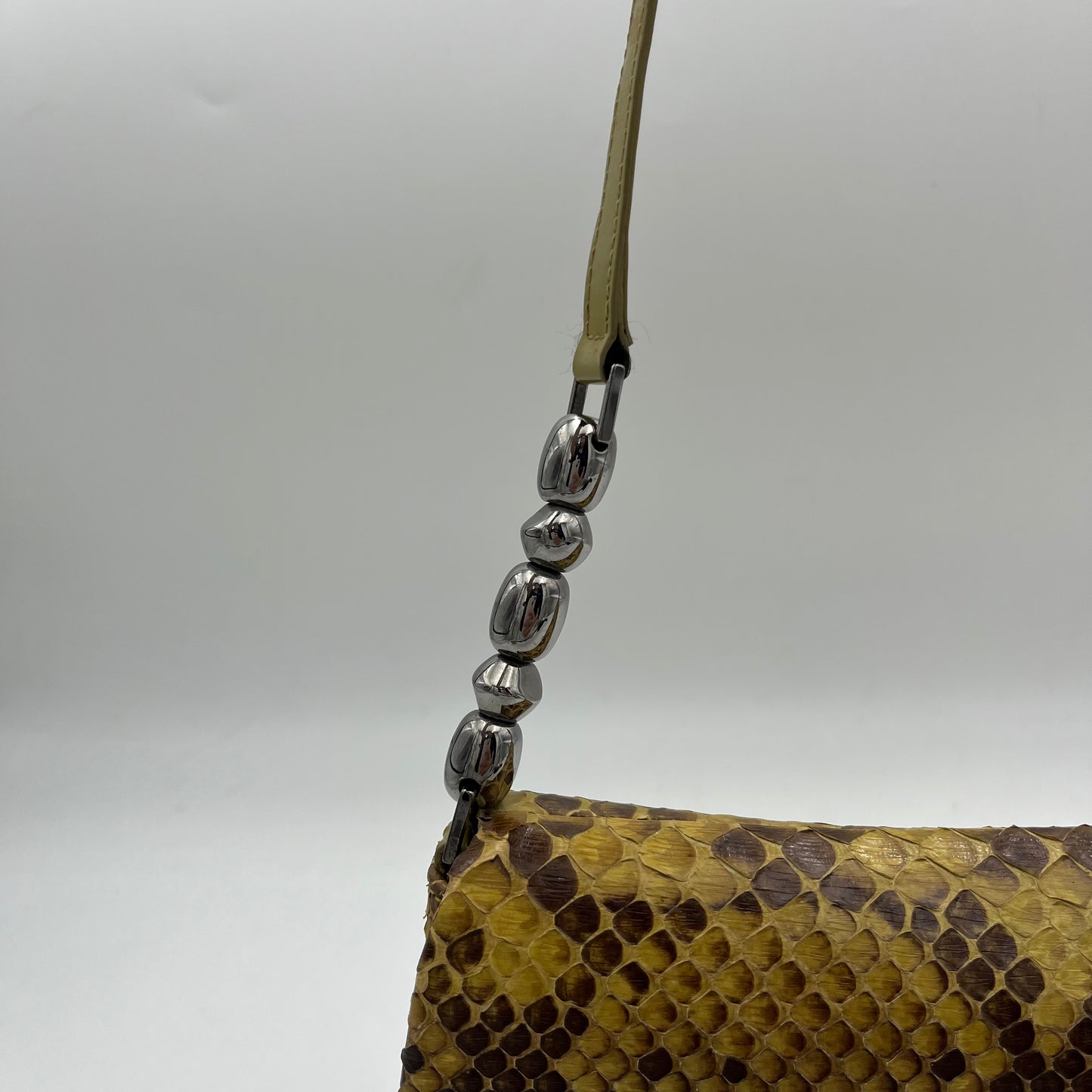 Christian Dior Green Python Malice Pearl Baguette