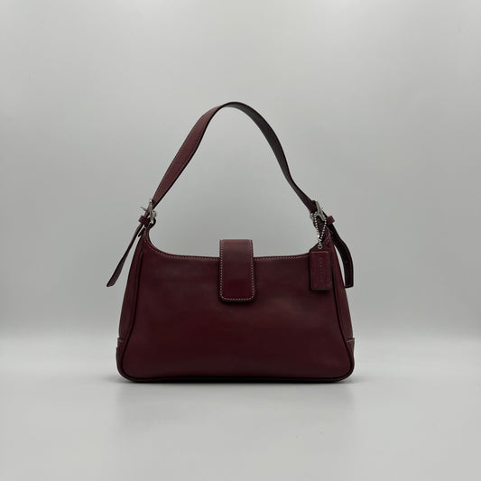 Coach Burgundy Leather Hampton Shoulder Bag