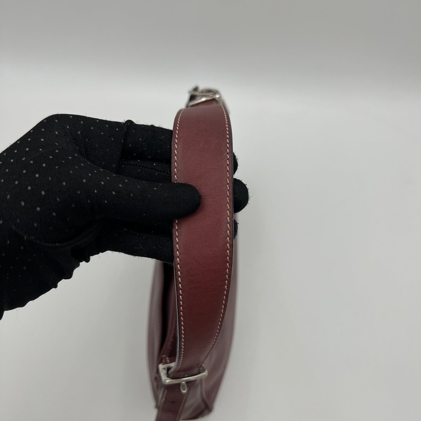 Coach Burgundy Leather Hampton Shoulder Bag