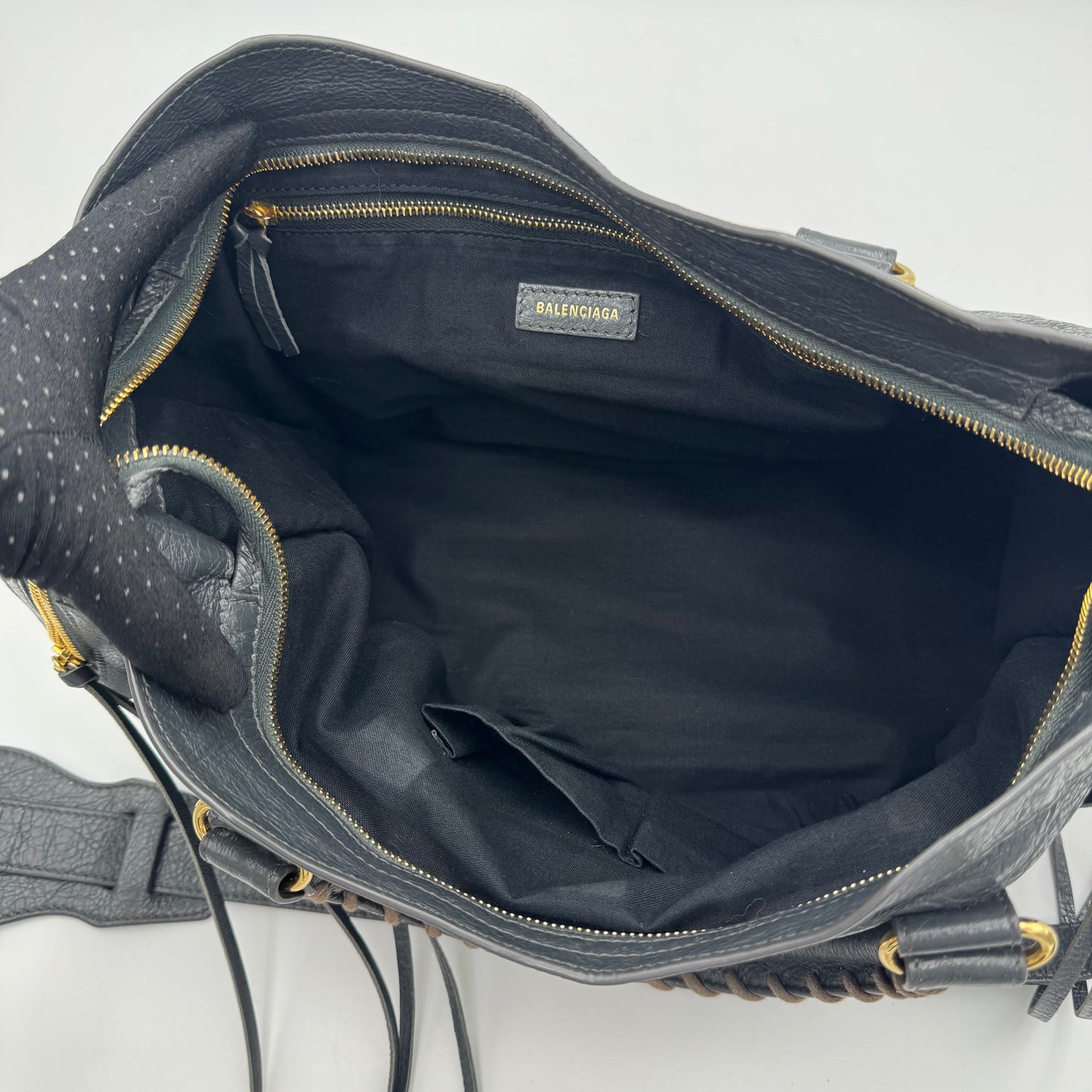 Balenciaga Gray Leather Classic City GHW