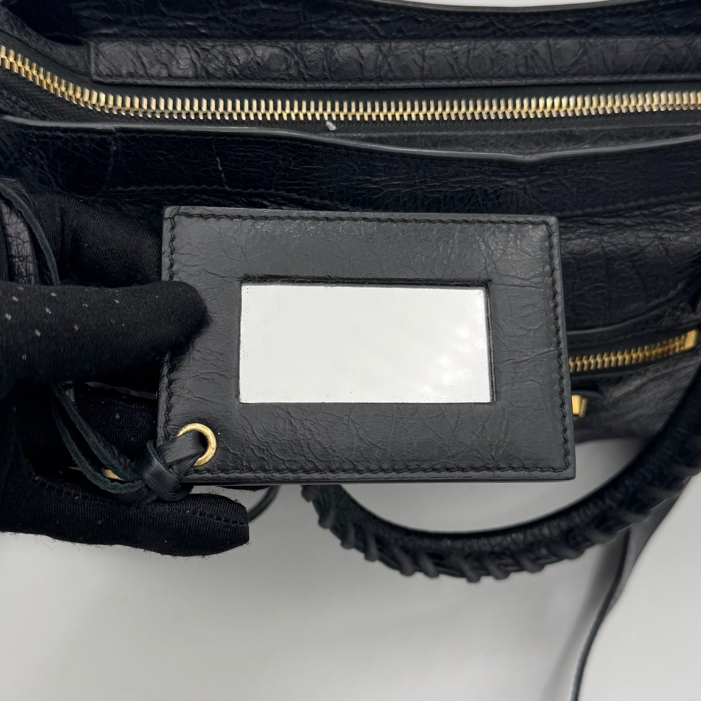 Balenciaga Black Leather Small City GHW