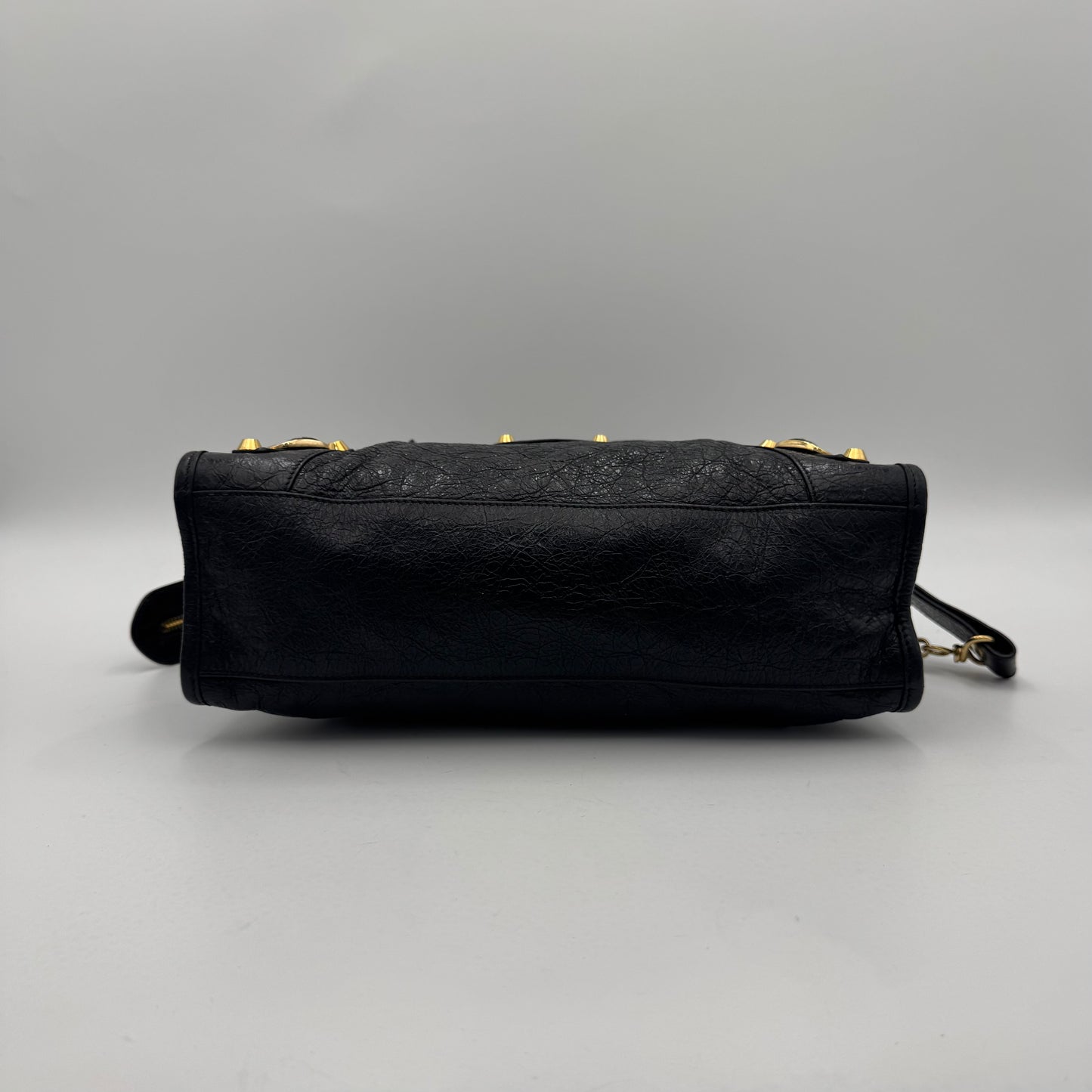 Balenciaga Black Leather Small City GHW