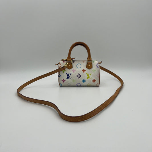 LV Takashi Murakami White Multicolor Mini Speedy