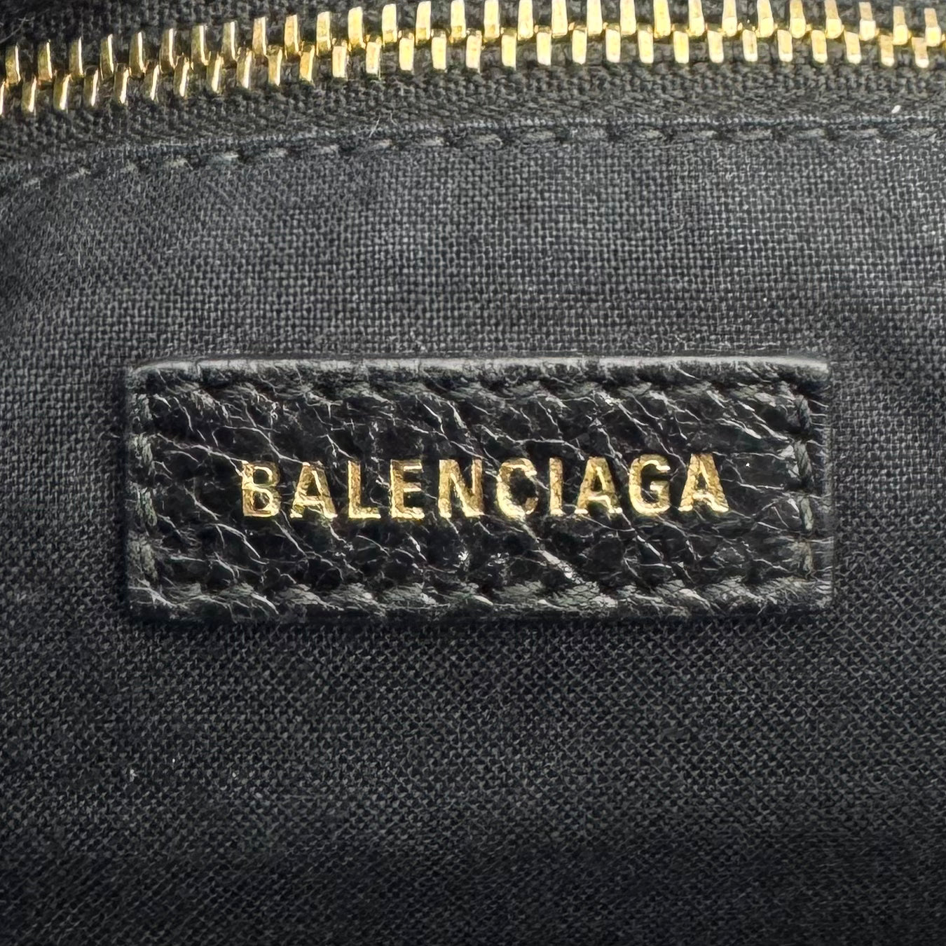 Balenciaga Black Leather Small City GHW