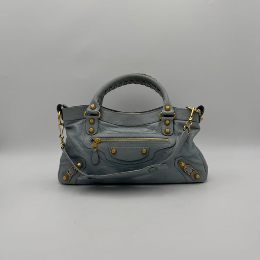 Balenciaga Light Blue Giant 12 First Bag GHW