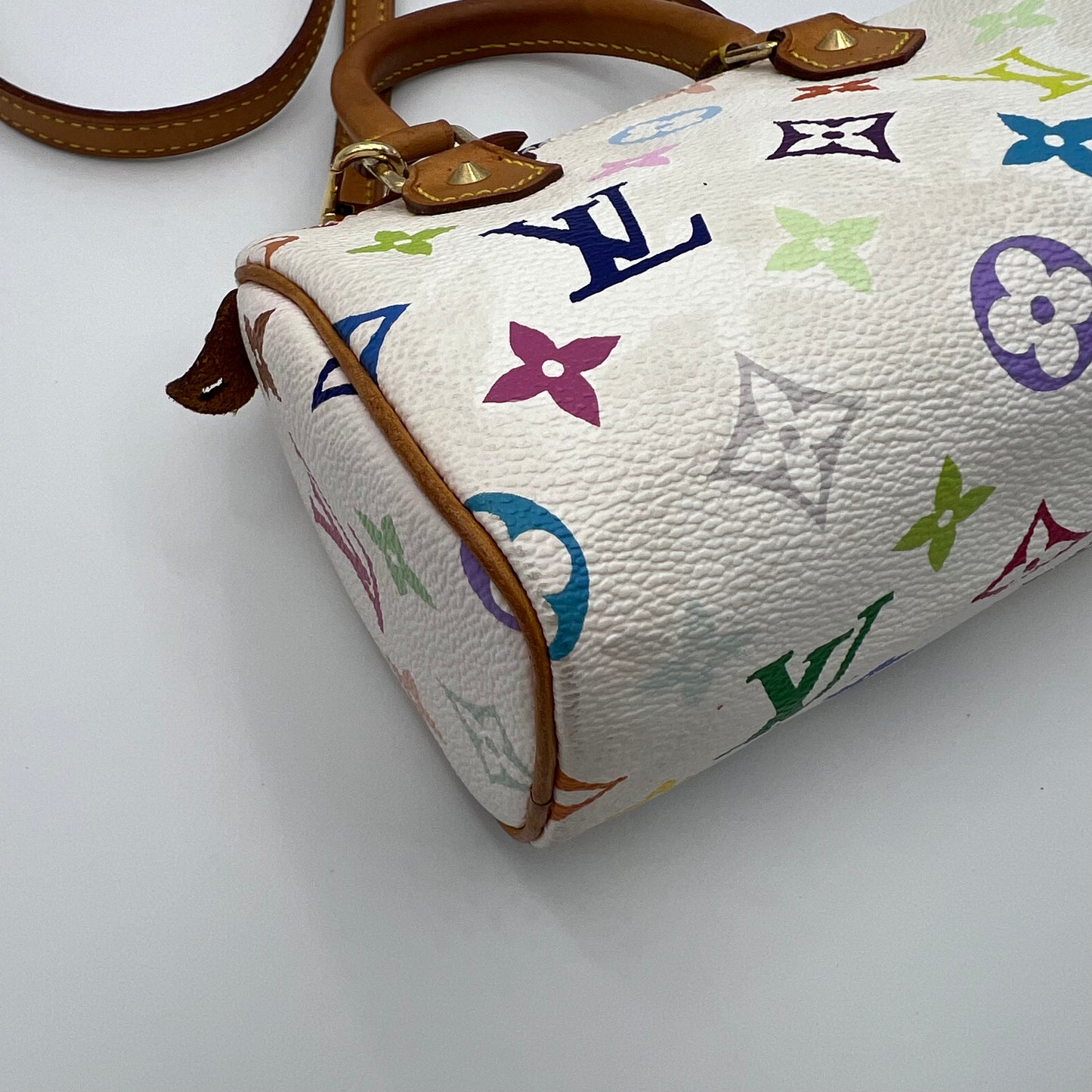 LV Takashi Murakami White Multicolor Mini Speedy