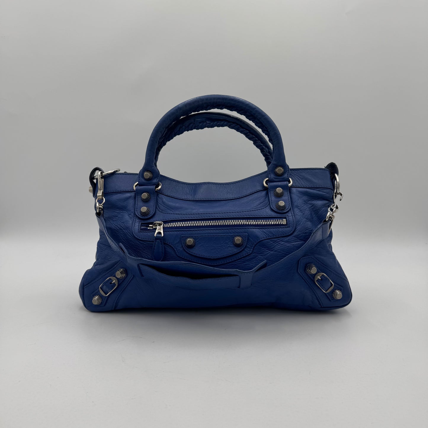 Balenciaga Royal Blue Giant 12 First Bag SHW