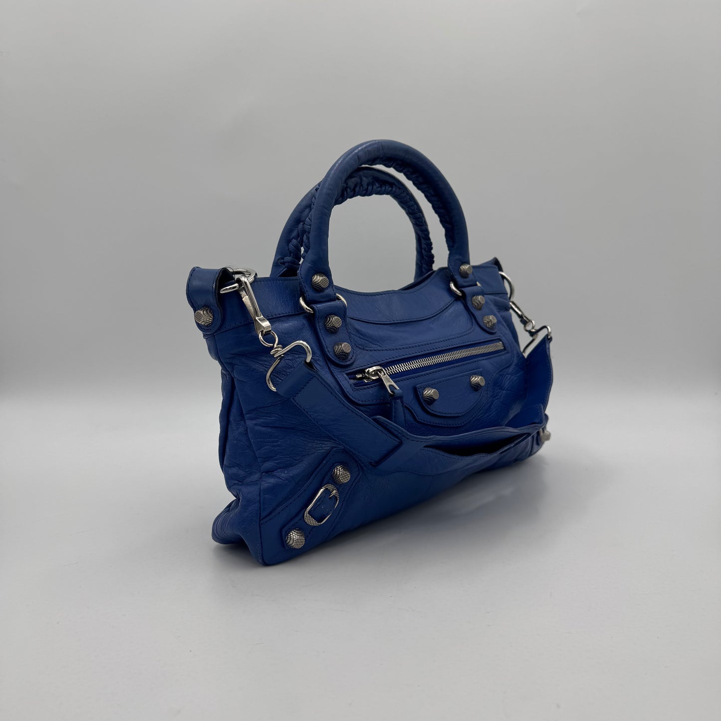 Balenciaga Royal Blue Giant 12 First Bag SHW